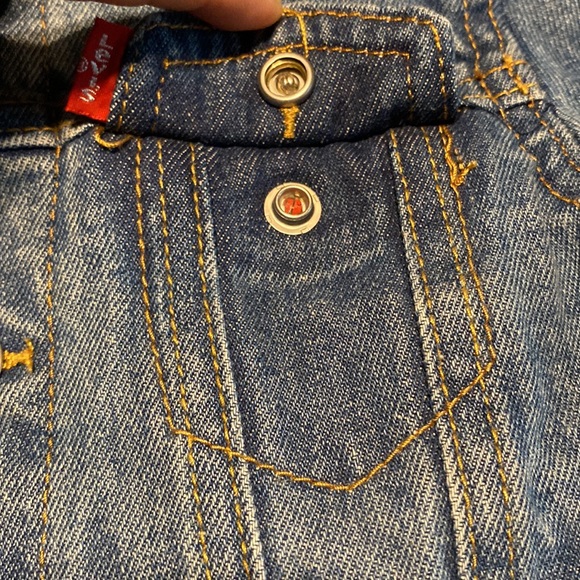 Levi's Denim Trucker Jacket Infant Size 18 M Levi’s Jean Jacket Baby Jacket Blue - Picture 13 of 14